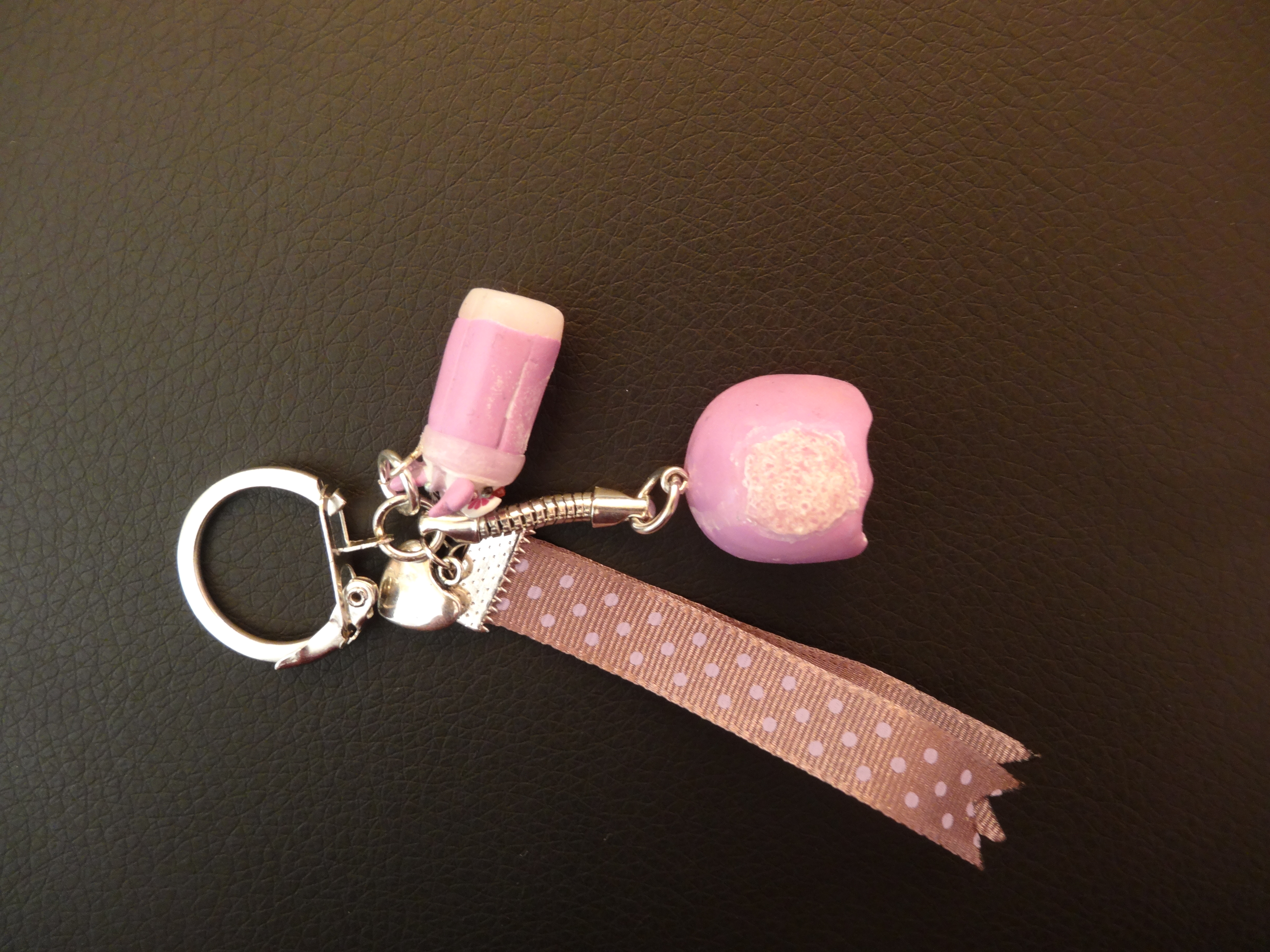 Porte-clés Artisanal Starbucks En Pâte Fimo Chocolat - Idée Cadeau Gourmande Et Originale